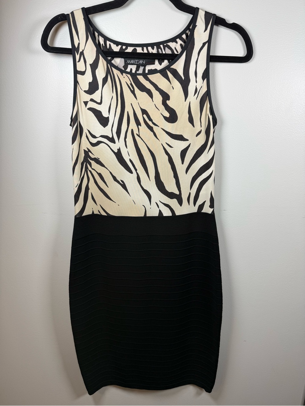 MARC CAIN | Zebra Sleeveless Dress Size N2 P2P 15”